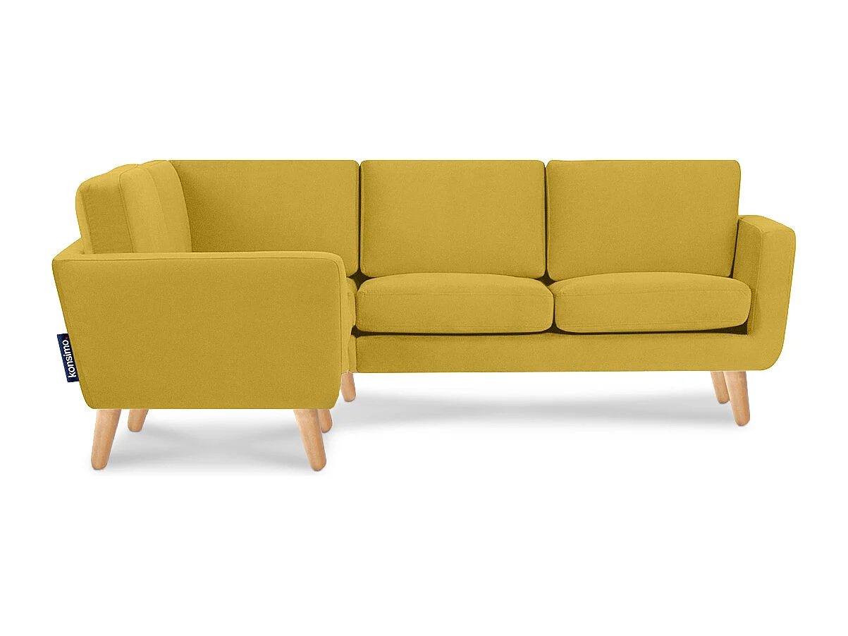 Ecksofa 3/4 Sitzer links - Gelb - TAGIO