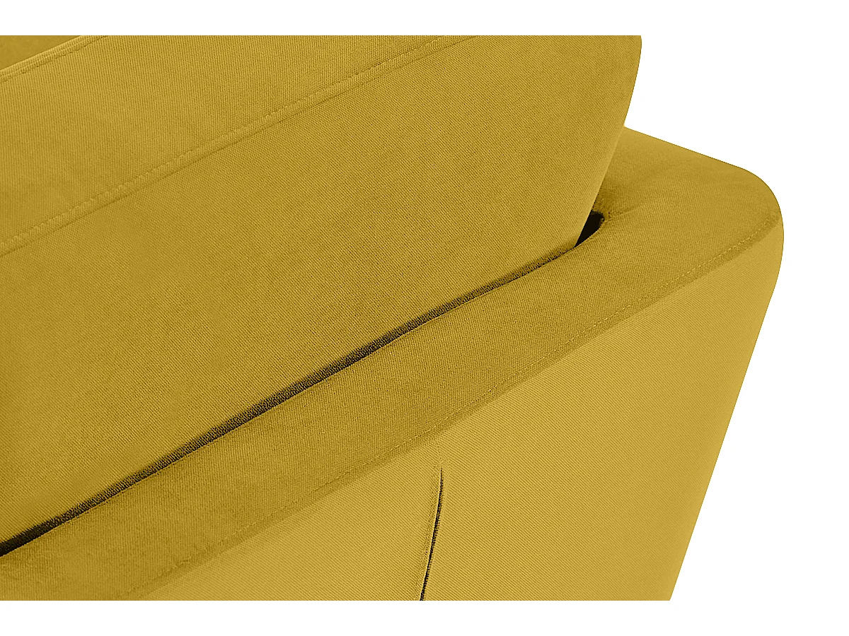 Ecksofa 3/4 Sitzer links - Gelb - TAGIO