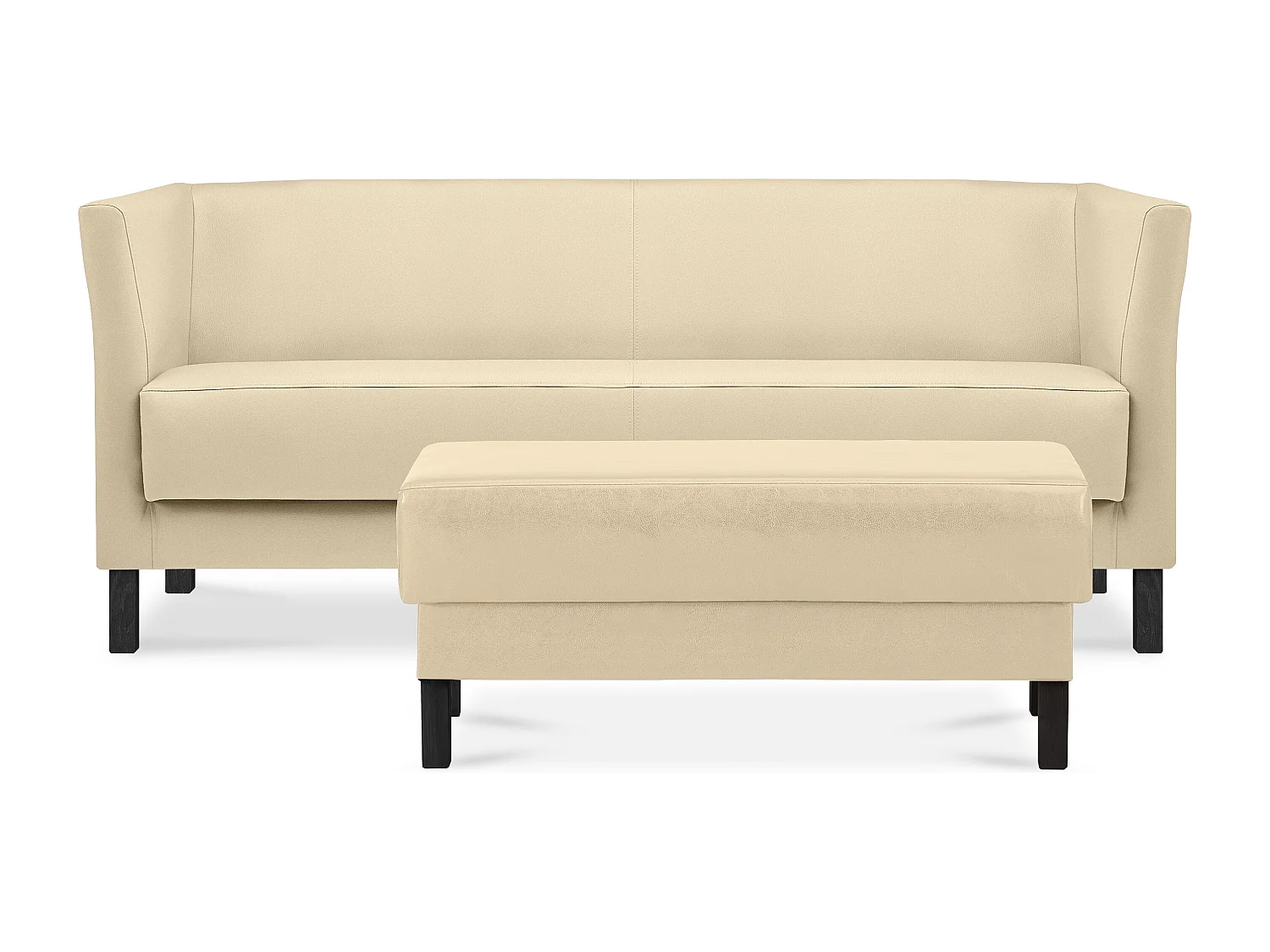 Modernes  Sofa 3 Sitzer aus Kunstleder - cremig - ESPECTO