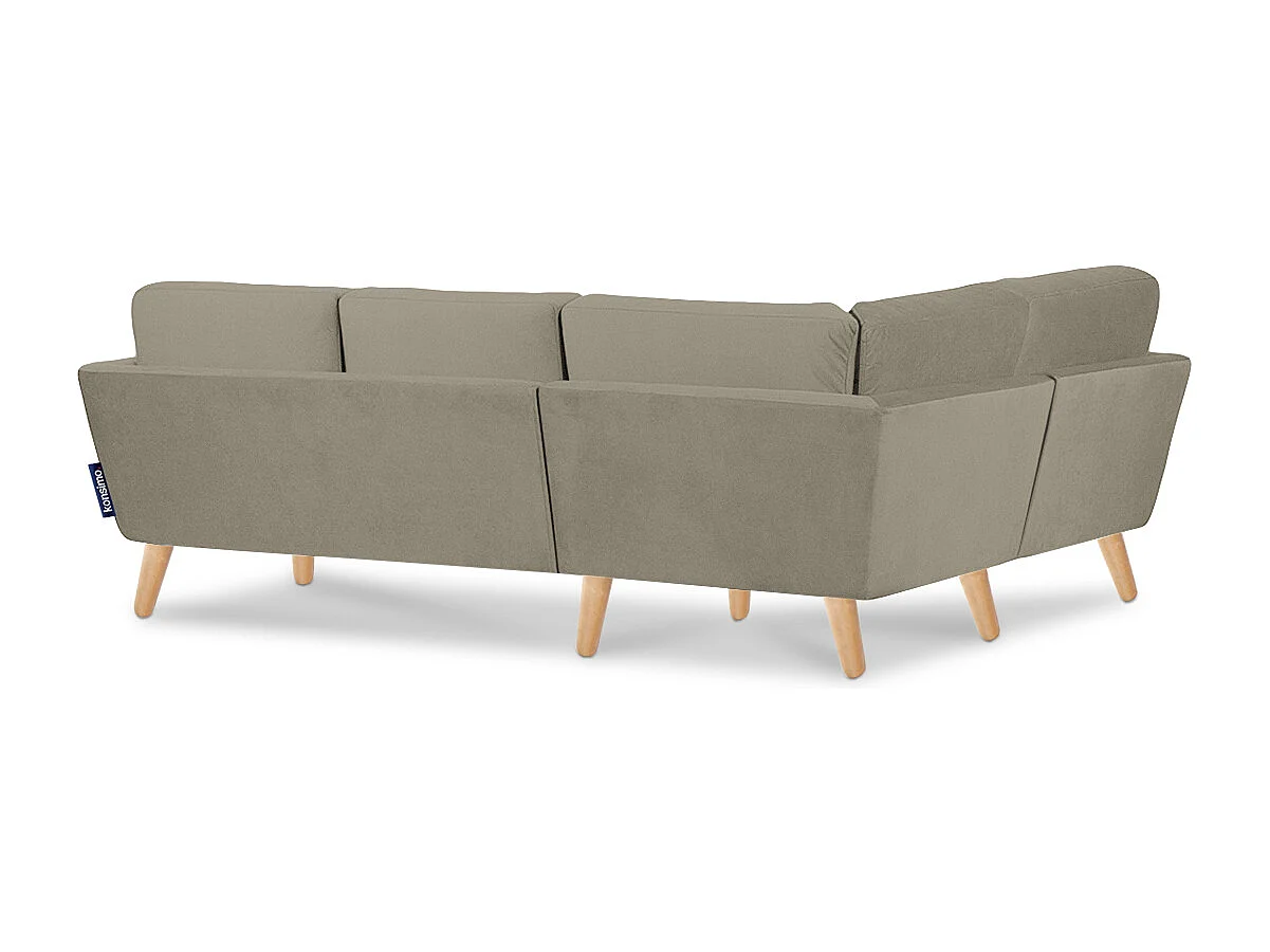 Ecksofa 3/4 Sitzer links - Beige - TAGIO