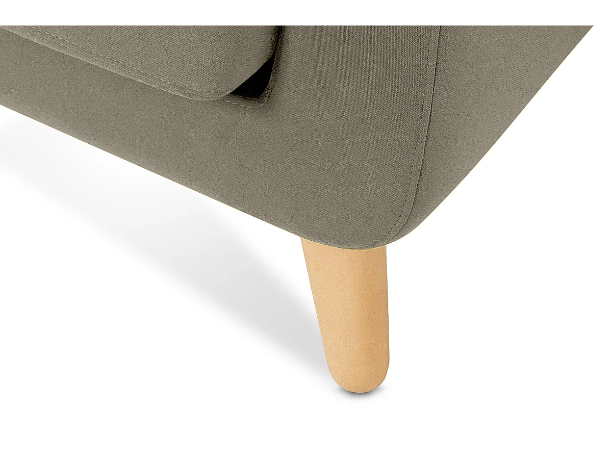 Ecksofa 3/4 Sitzer links - Beige - TAGIO