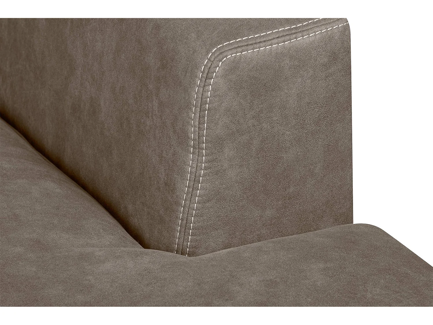 Modernes bequemes Ecksofa auf Metallbeinen - 3/4 Sitzer - Beige - HOLCO