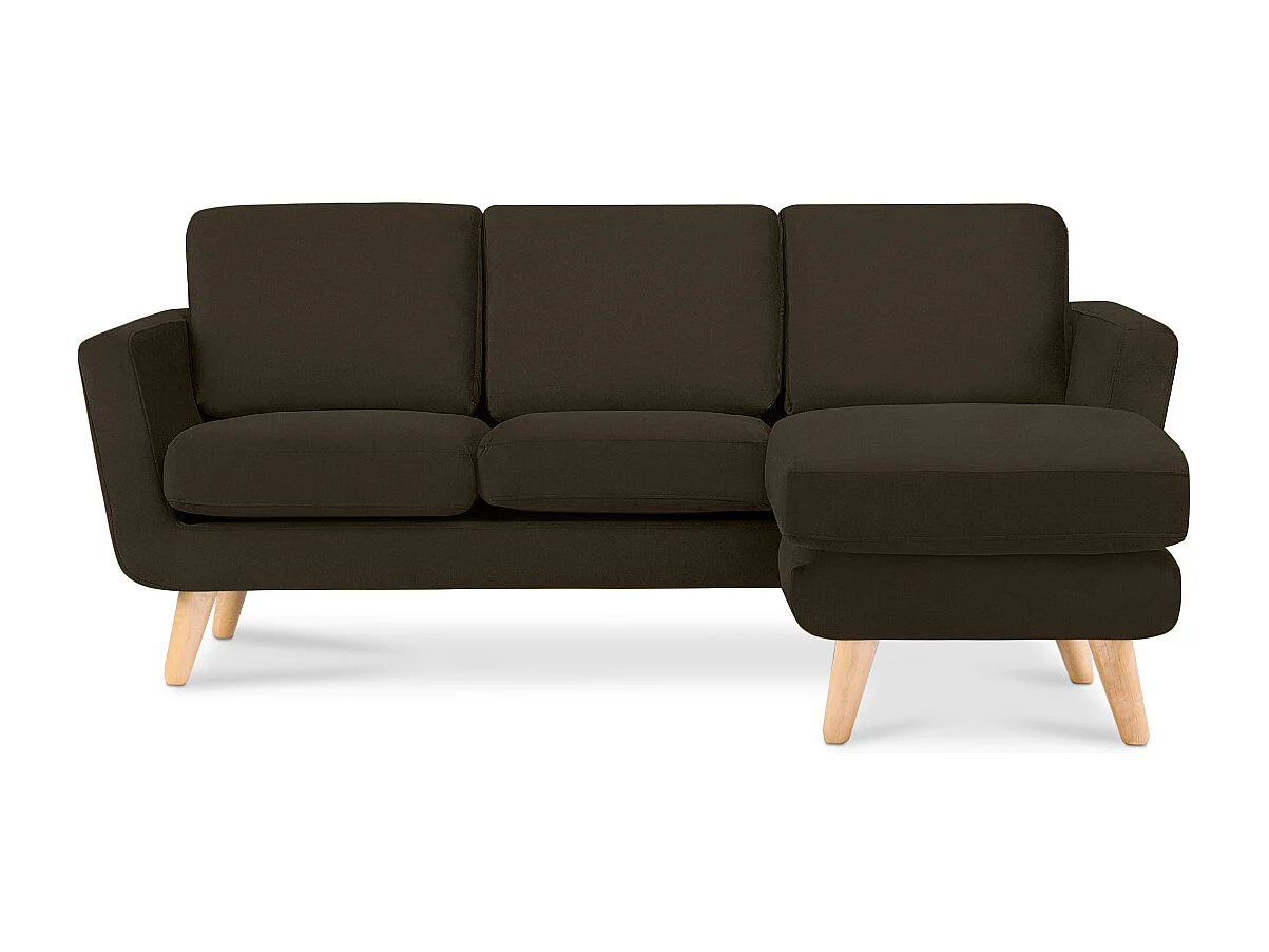 Ecksofa 3/4 Sitzer - braun - TAGIO