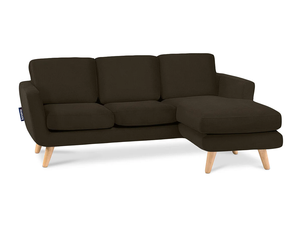 Ecksofa 3/4 Sitzer - braun - TAGIO