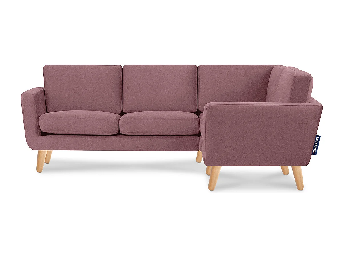 Ecksofa 3/4 Sitzer rechts - rosa - TAGIO