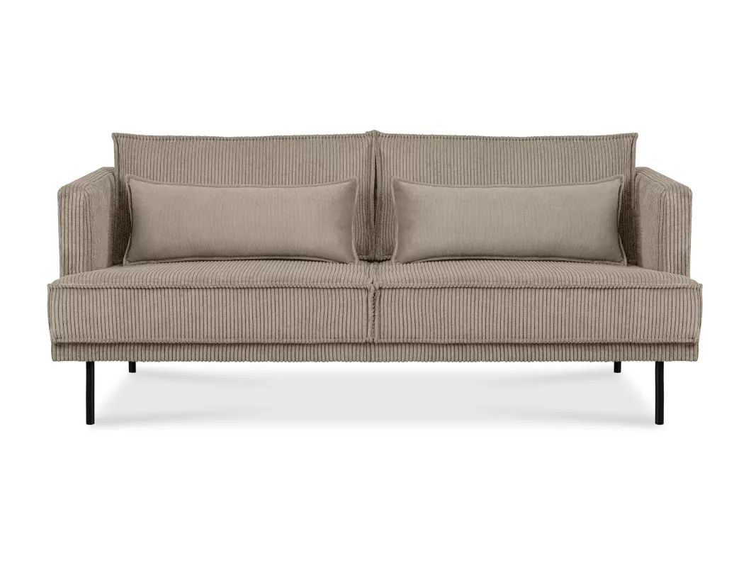 Kauf Unique Loftsofa - Metallbeine - 2 Kissen inklusive - Velours - beige - GANZO