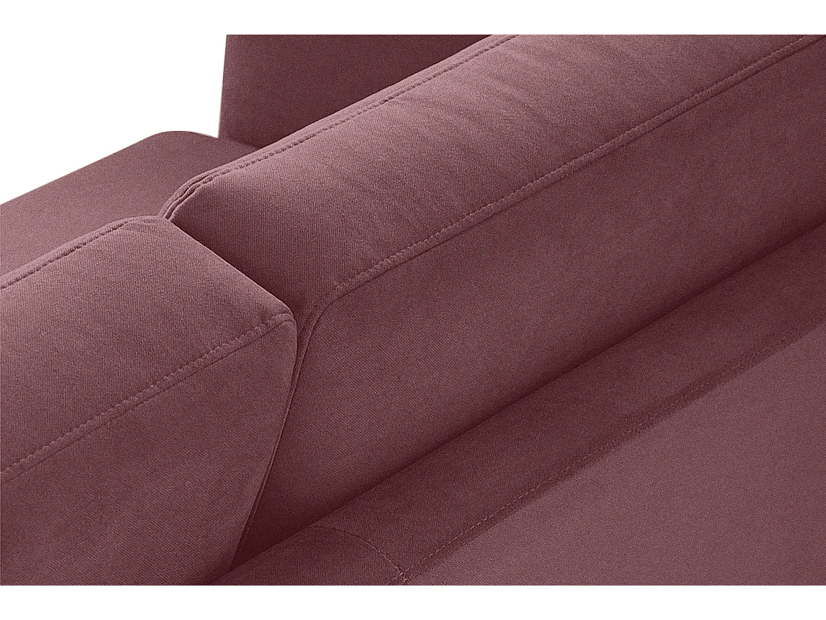 Ecksofa mit Ottomane - 3 Sitzer - rosa - TAGIO