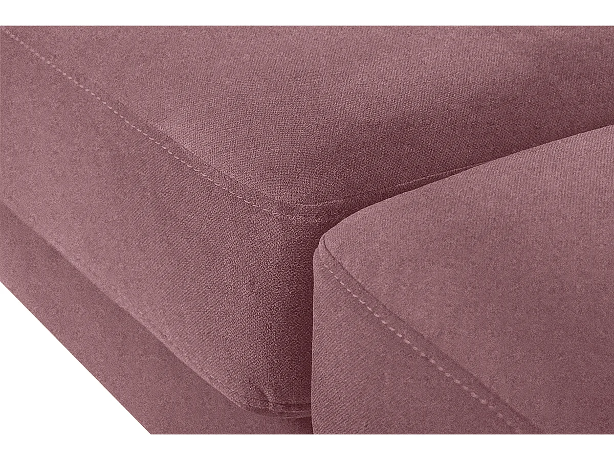 Ecksofa mit Ottomane - 3 Sitzer - rosa - TAGIO