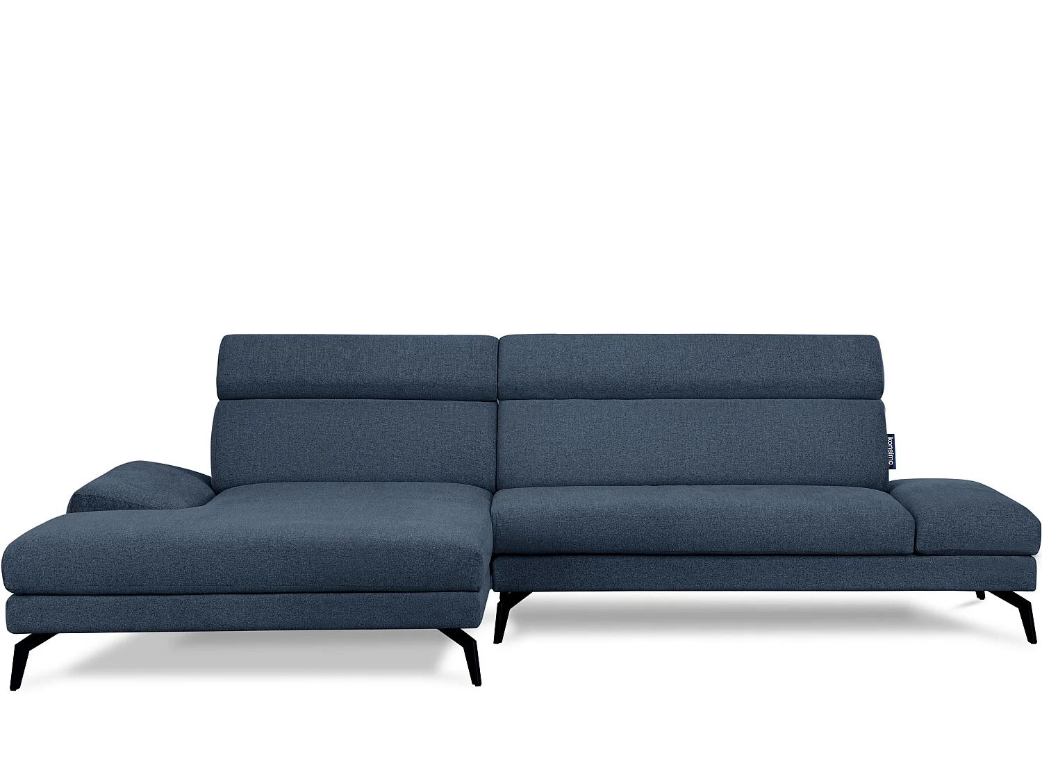 Ecksofa Modern - 4 Sitzer - bewegliche Kopfstütze - blau - RENAR