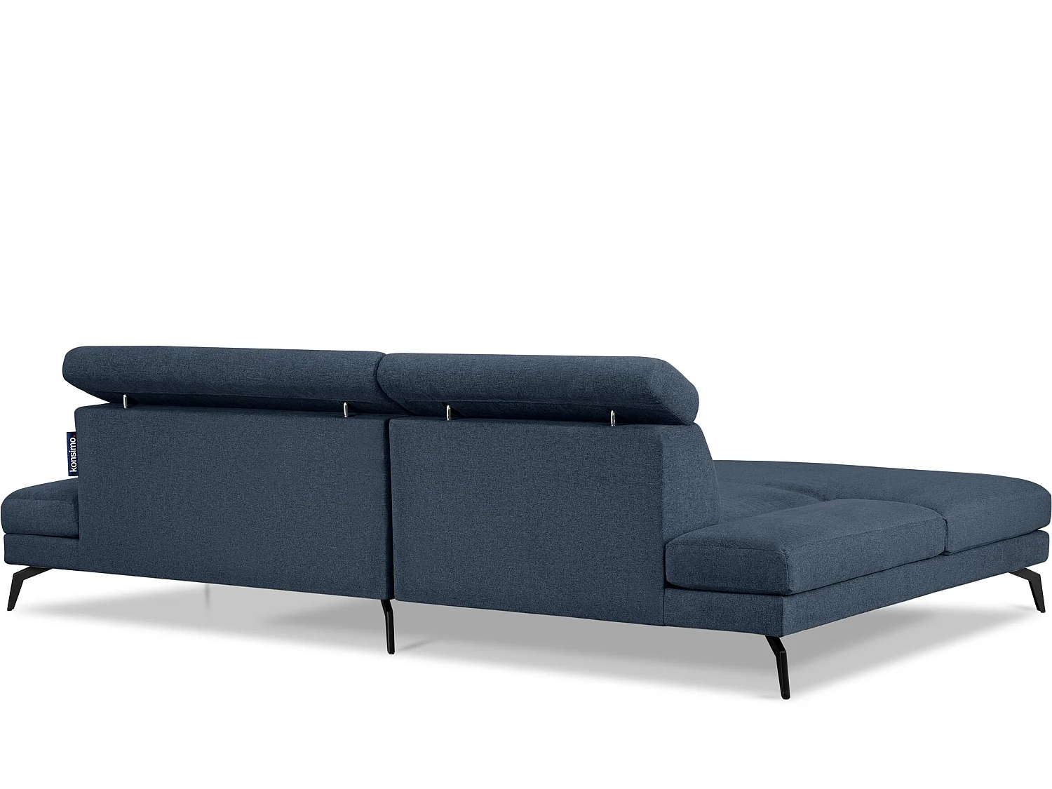 Ecksofa Modern - 4 Sitzer - bewegliche Kopfstütze - blau - RENAR