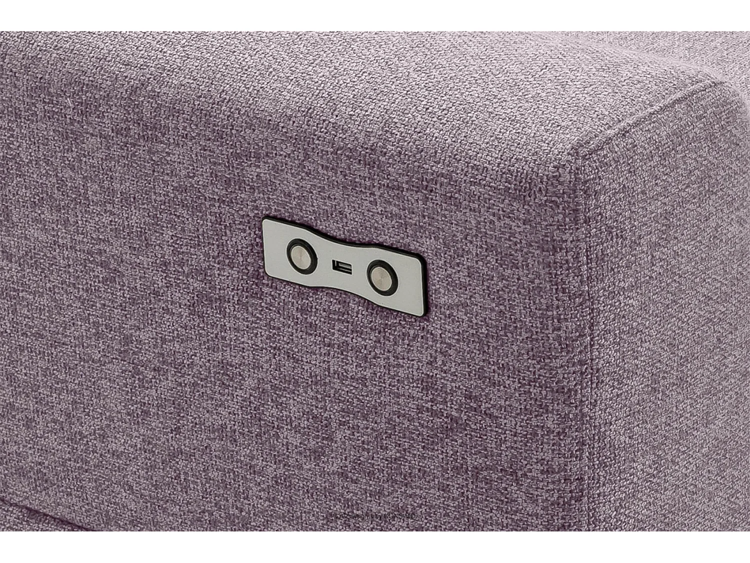 Eckgarnitur 4/5 Sitzer mit elek. Relaxfunktion - Rosa - DAVIDI