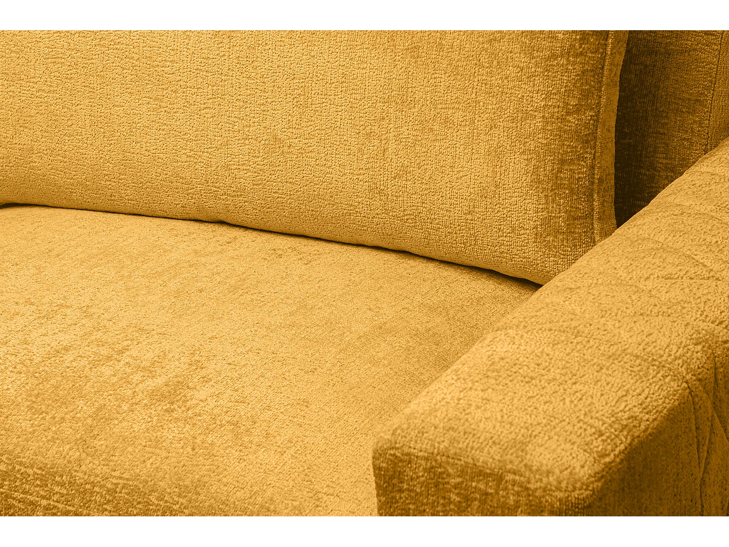 Gemütliches Ecksofa 4/5 Sitzer links mit Chenillebezug - gelb - BRENTIS