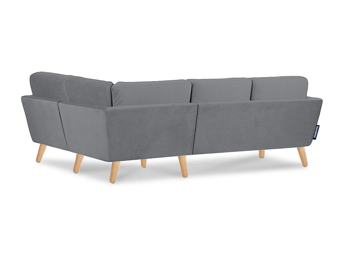 Ecksofa 3/4 Sitzer rechts - grau - TAGIO