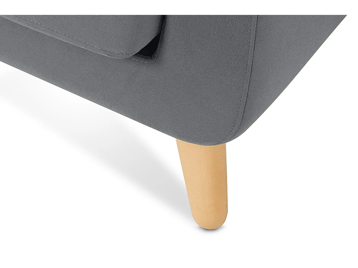 Ecksofa 3/4 Sitzer rechts - grau - TAGIO