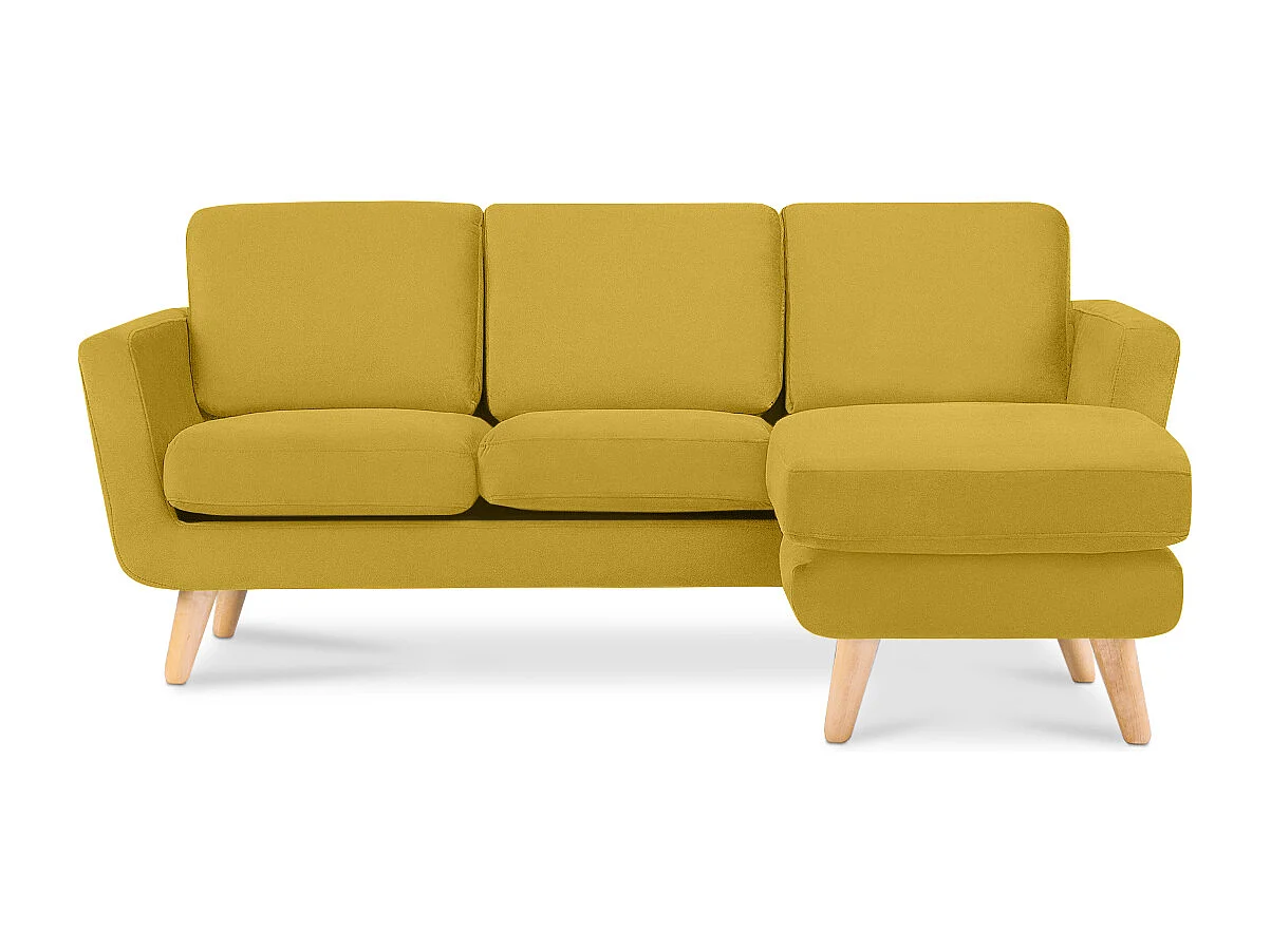 Ecksofa 3/4 Sitzer - Gelb - TAGIO