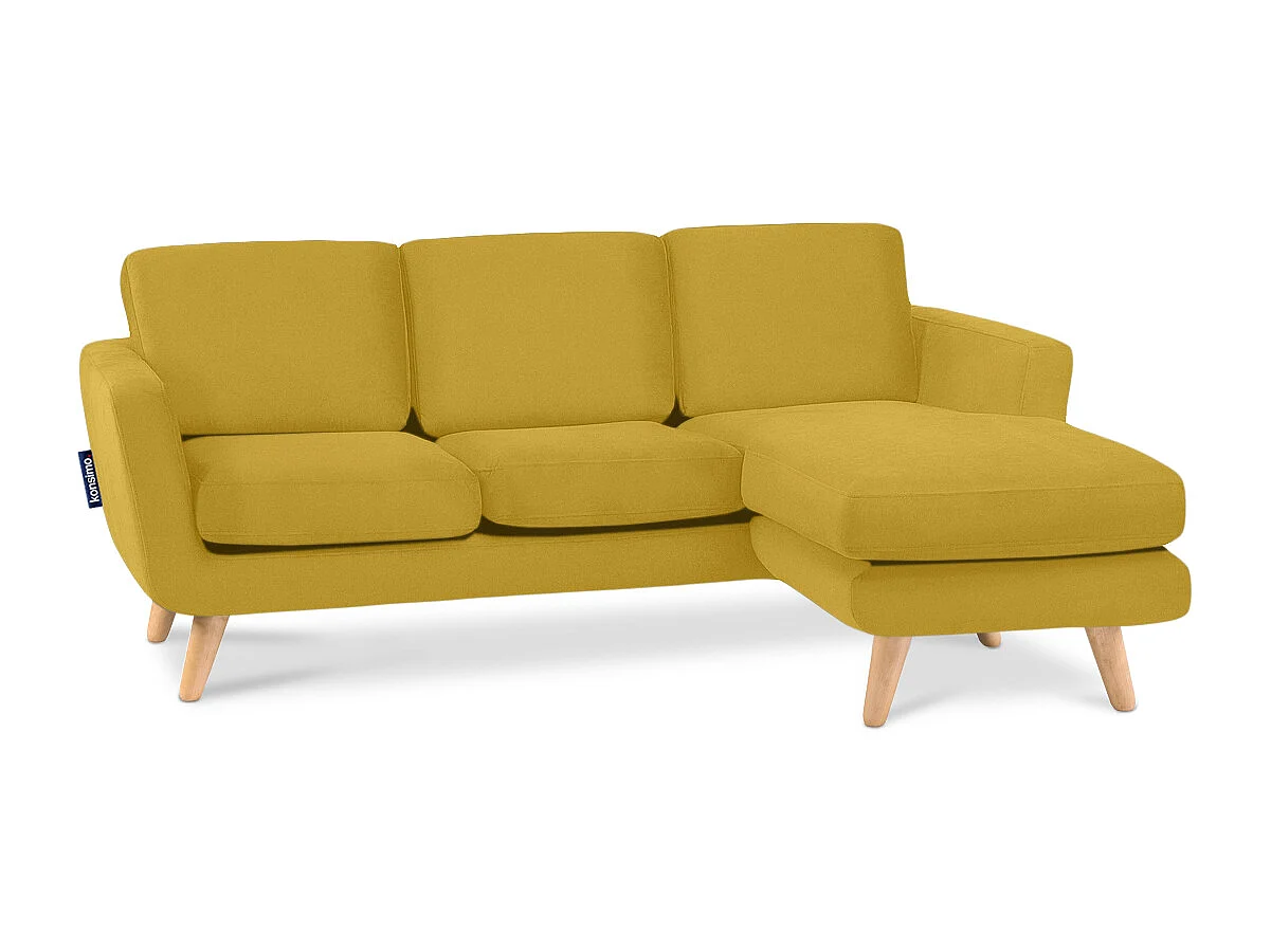 Ecksofa 3/4 Sitzer - Gelb - TAGIO