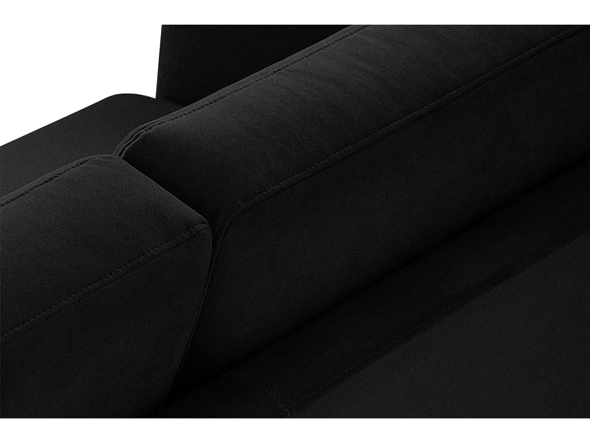 Ecksofa 3/4 Sitzer rechts - Schwarz - TAGIO