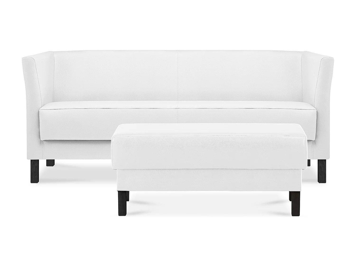 Modernes  Sofa 3 Sitzer aus Kunstleder - weiß - ESPECTO