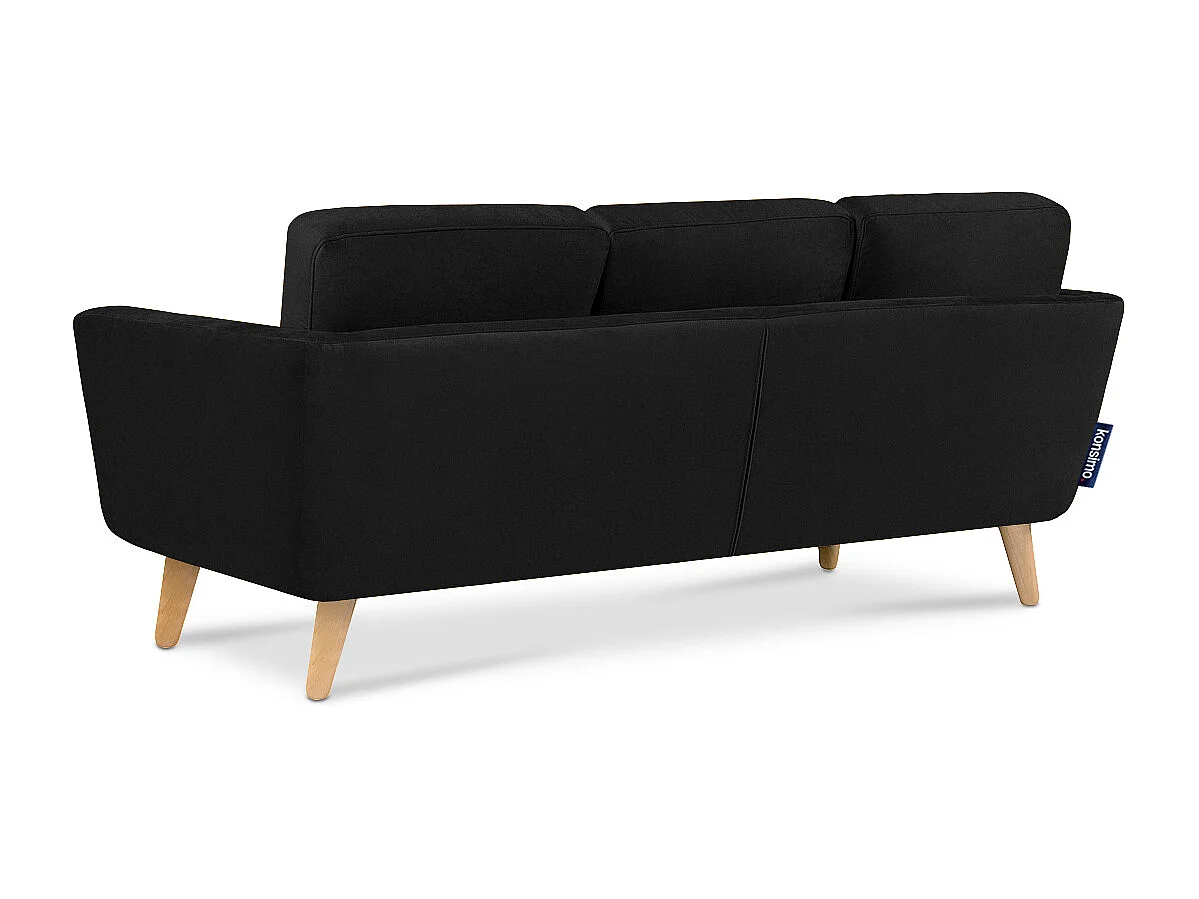 Ecksofa 3/4 Sitzer - Schwarz - TAGIO
