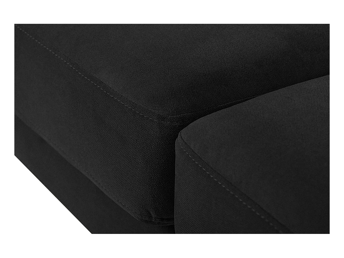 Ecksofa 3/4 Sitzer - Schwarz - TAGIO