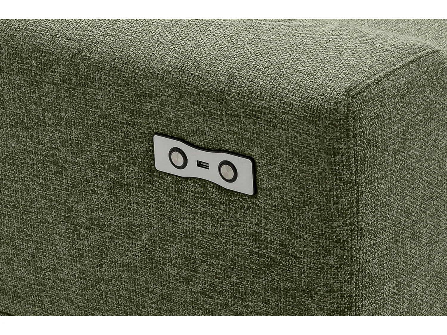 Eckgarnitur 4/5 Sitzer mit elek. Relaxfunktion - Grün - DAVIDI