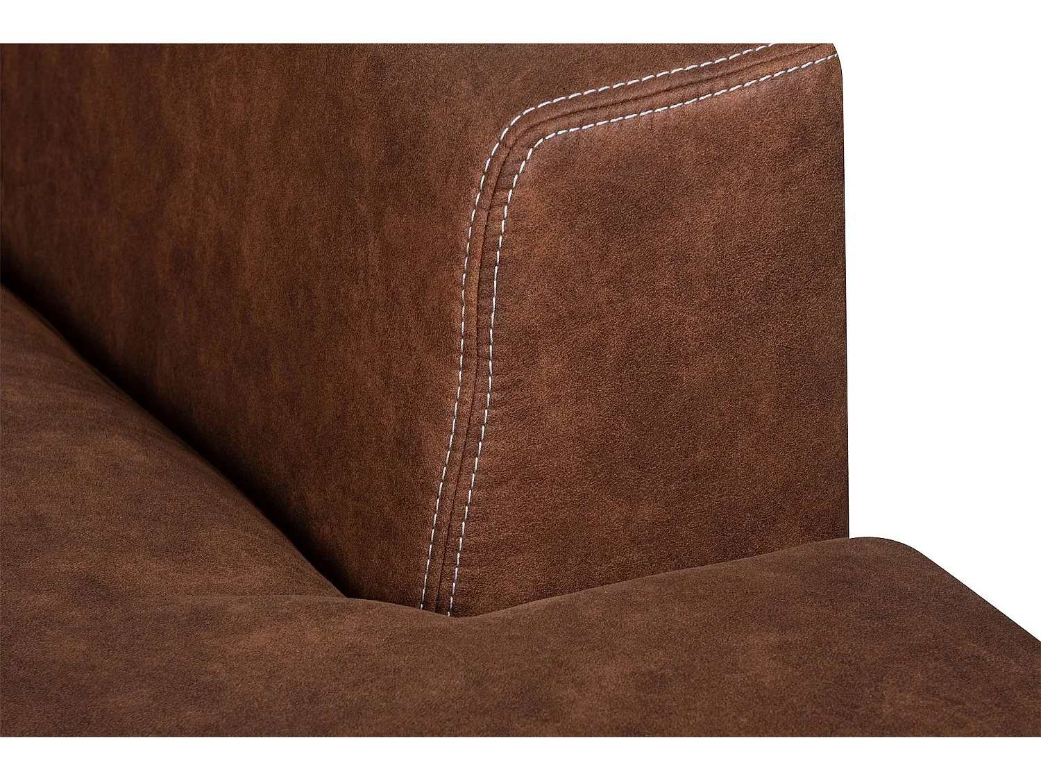 Modernes bequemes Ecksofa auf Metallbeinen - 3/4 Sitzer - braun - HOLCO