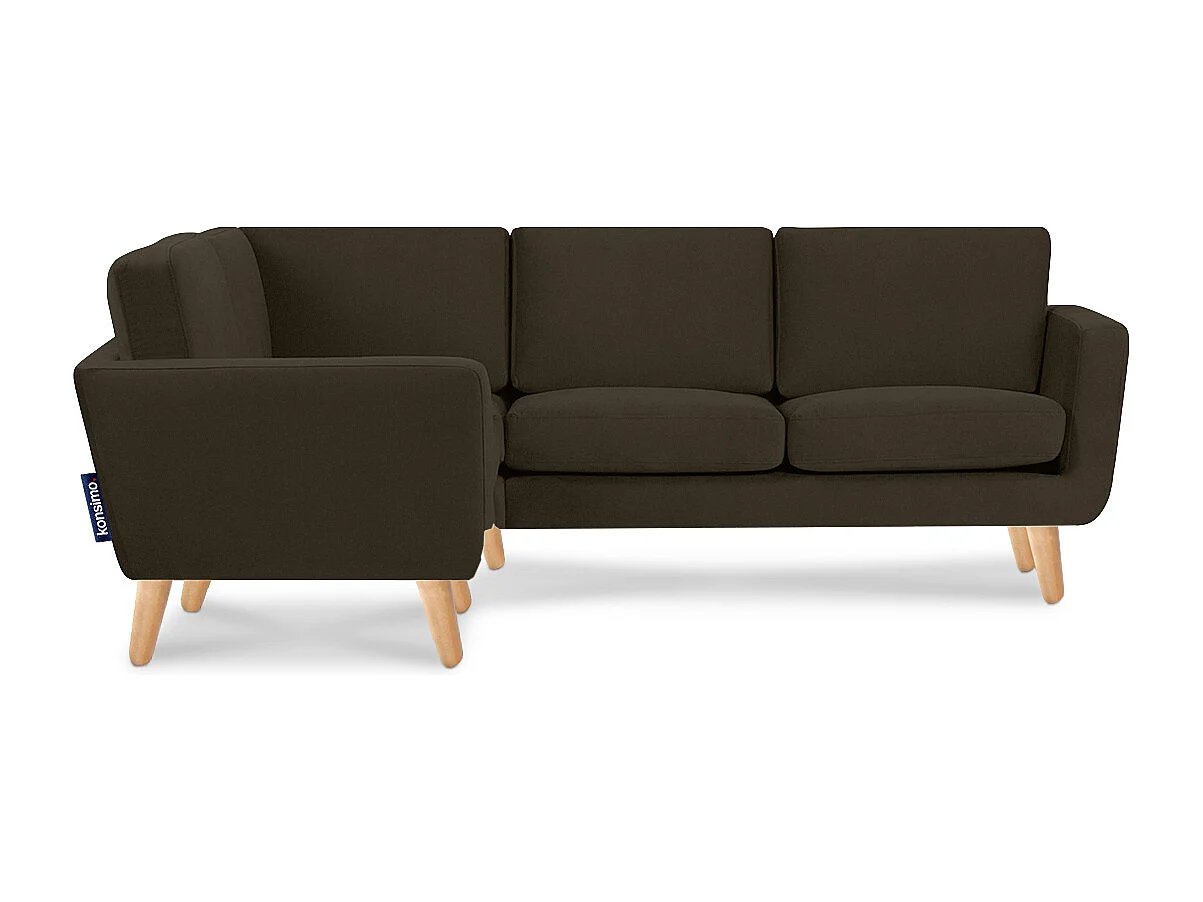 Ecksofa links 3/4 Sitzer - braun - TAGIO