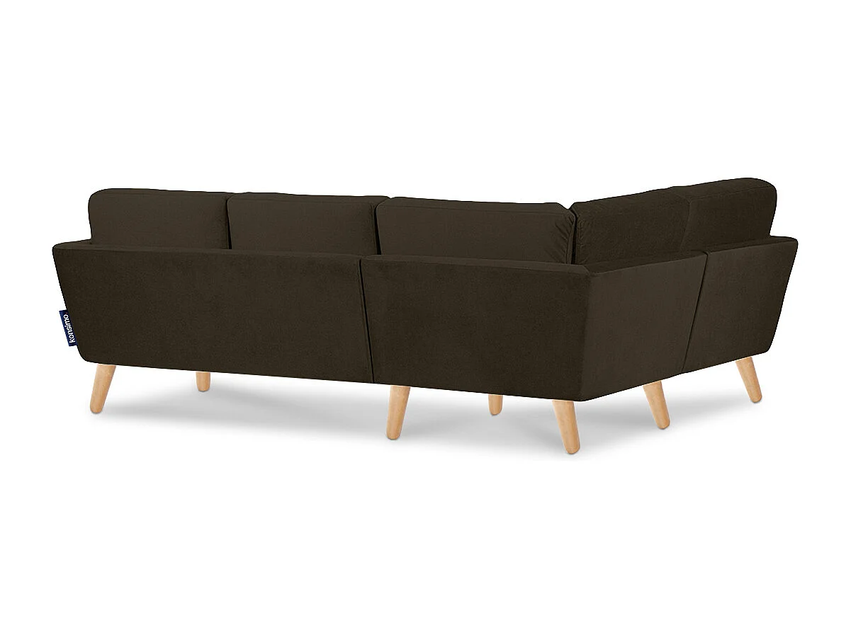 Ecksofa links 3/4 Sitzer - braun - TAGIO