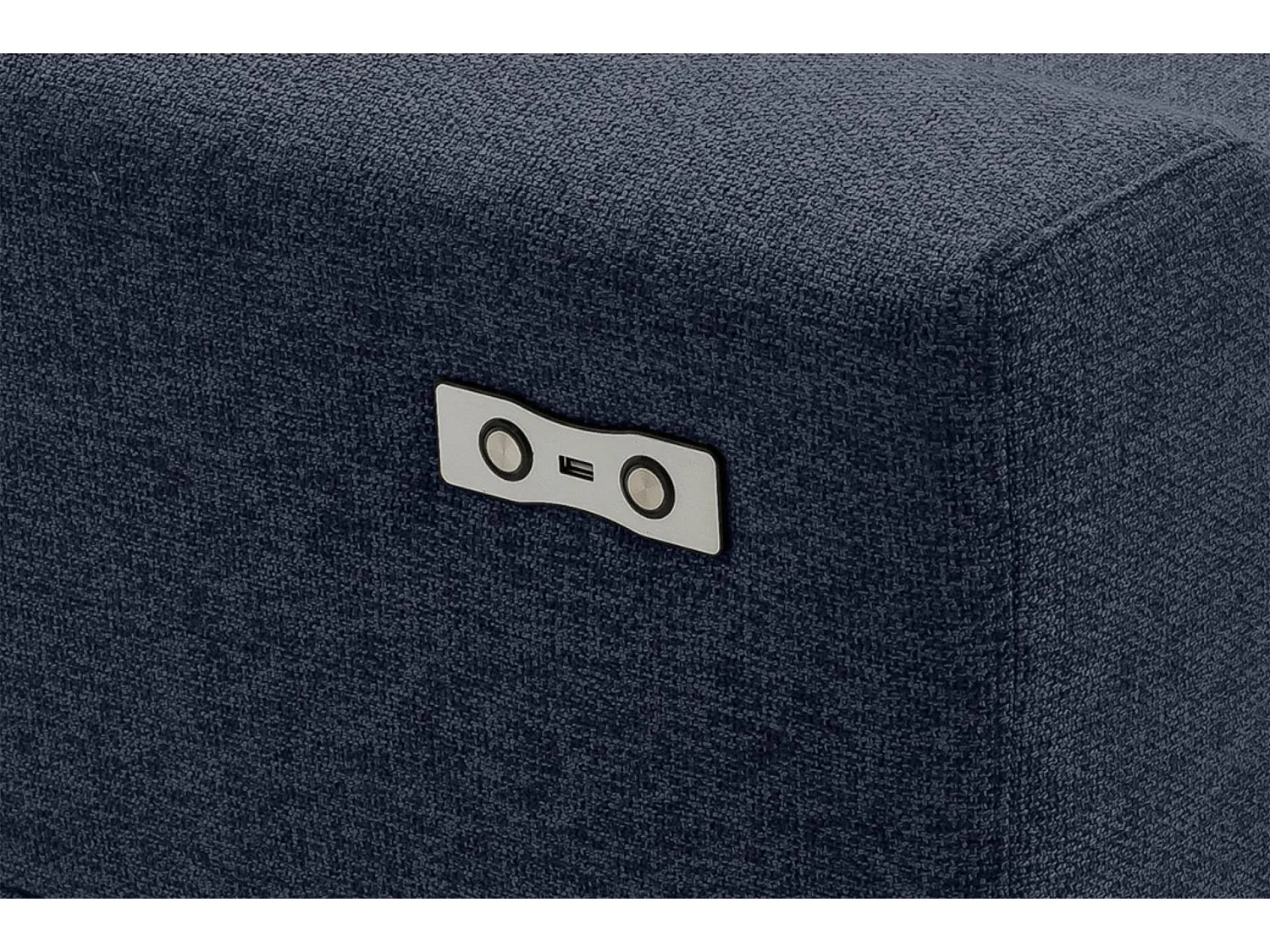 Eckgarnitur 4/5 Sitzer mit elek. Relaxfunktion - blau - DAVIDI