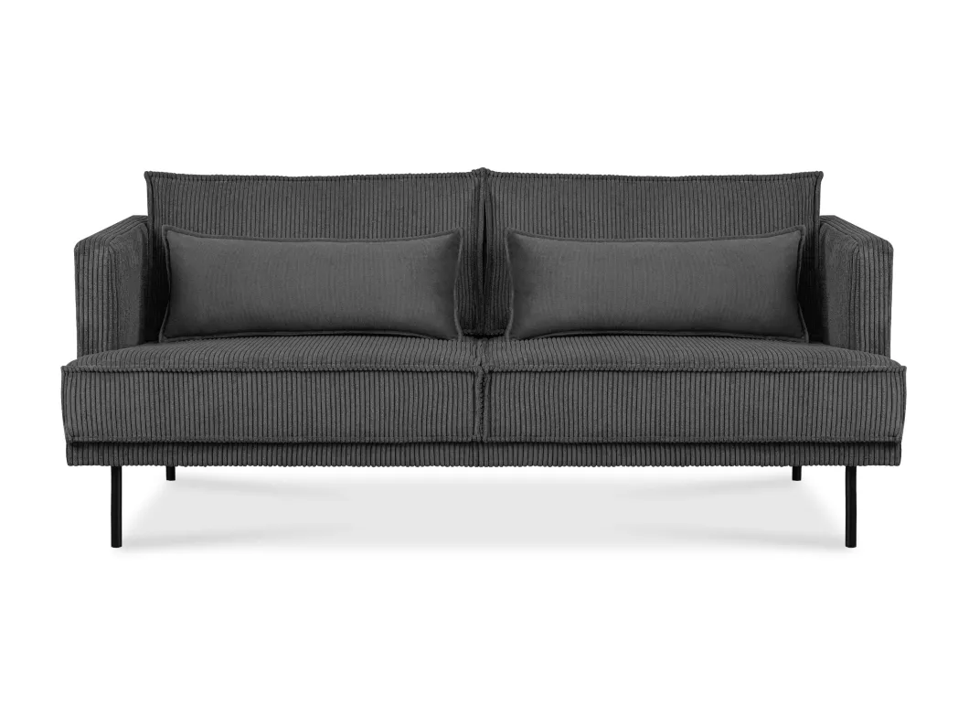 Kauf Unique Loftsofa - Metallbeine - 2 Kissen inklusive - Velours - grau - GANZO