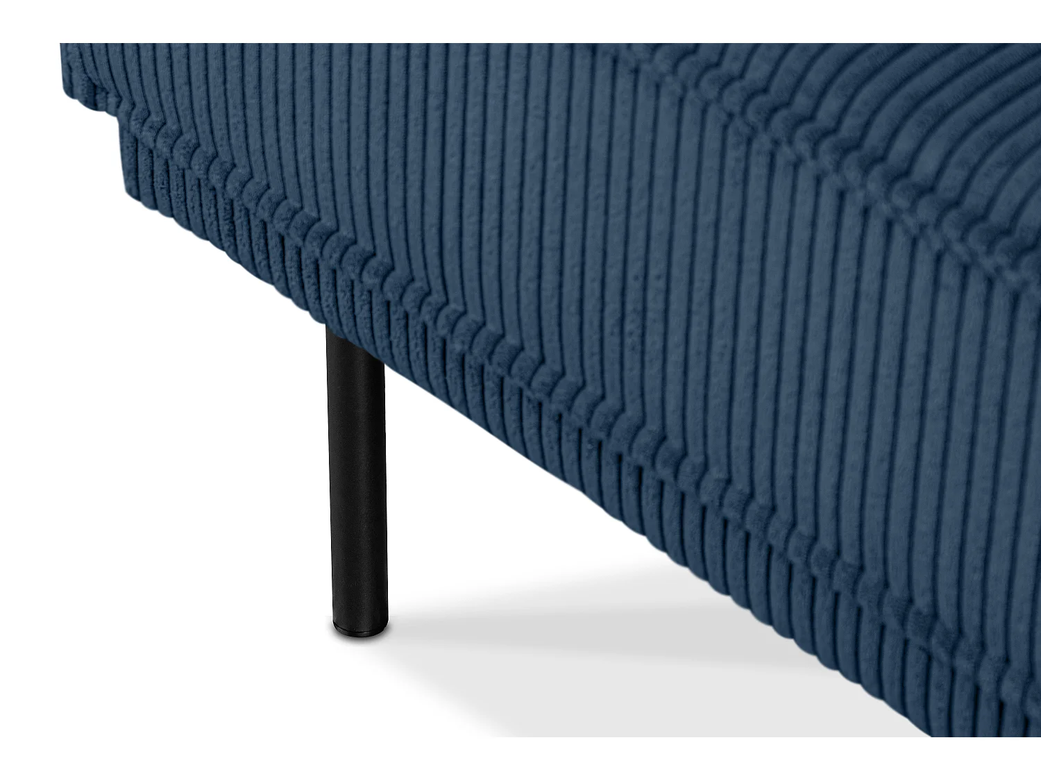 Loftsofa - Metallbeine - 2 Kissen inklusive - Velours - blau - GANZO