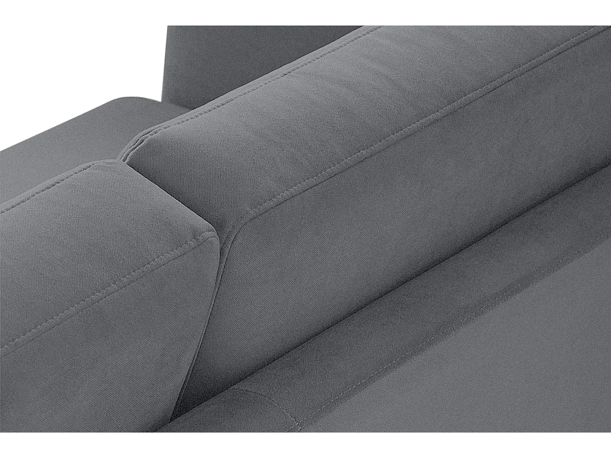 Ecksofa mit Ottomane - 3 Sitzer - grau - TAGIO