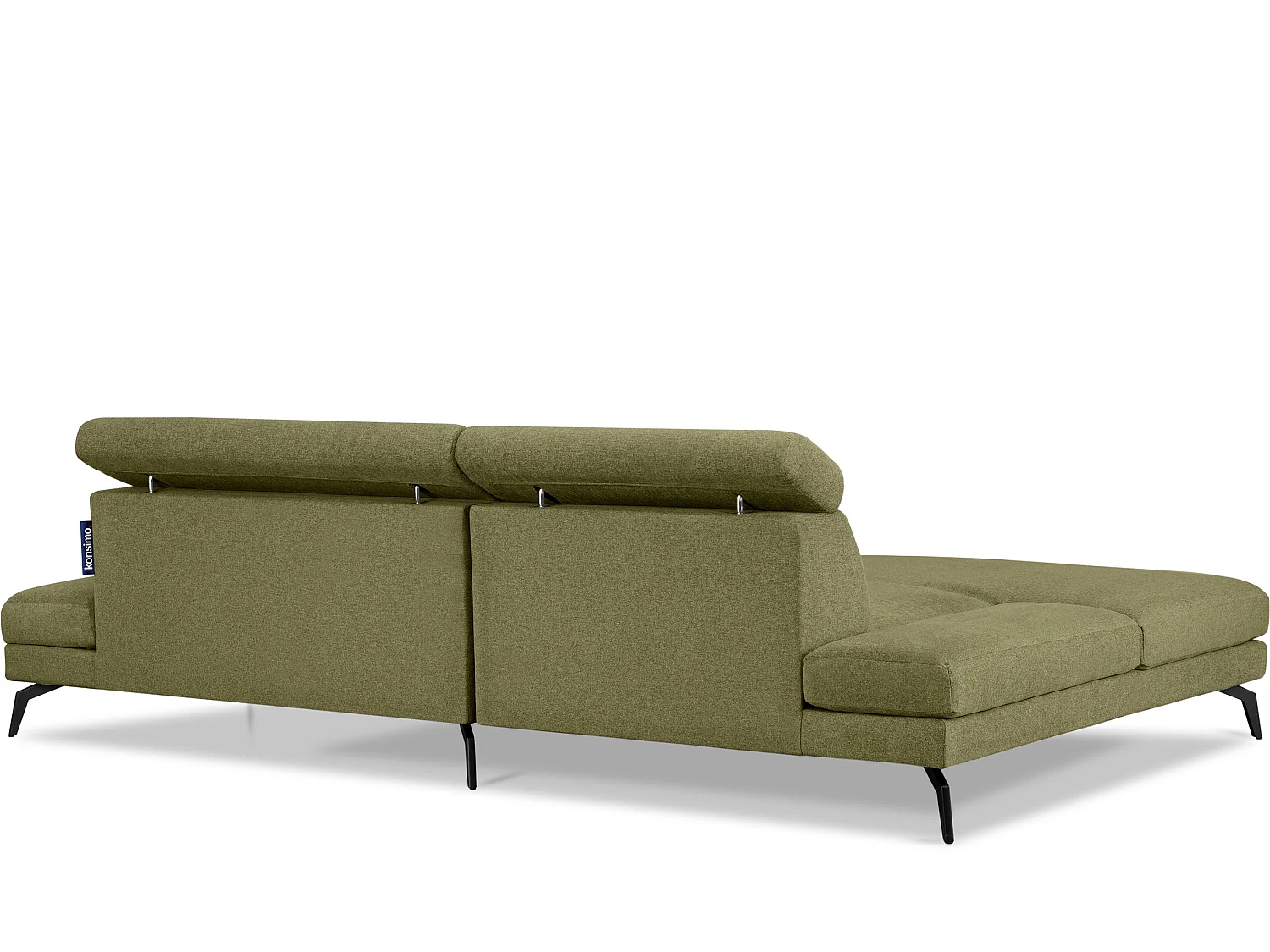 Ecksofa Modern - 4 Sitzer - bewegliche Kopfstütze - Grün - RENAR