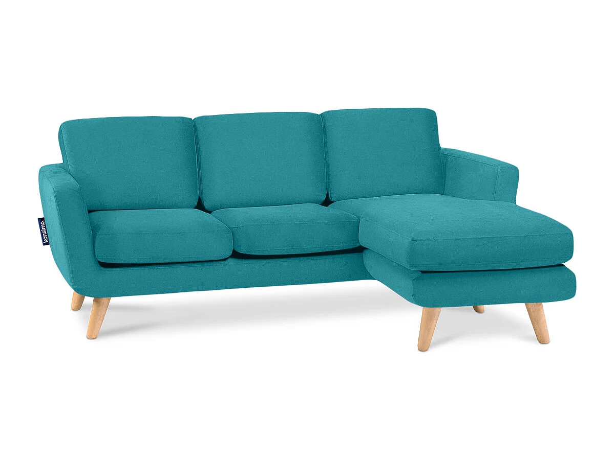 Ecksofa 3/4 Sitzer - blau - TAGIO