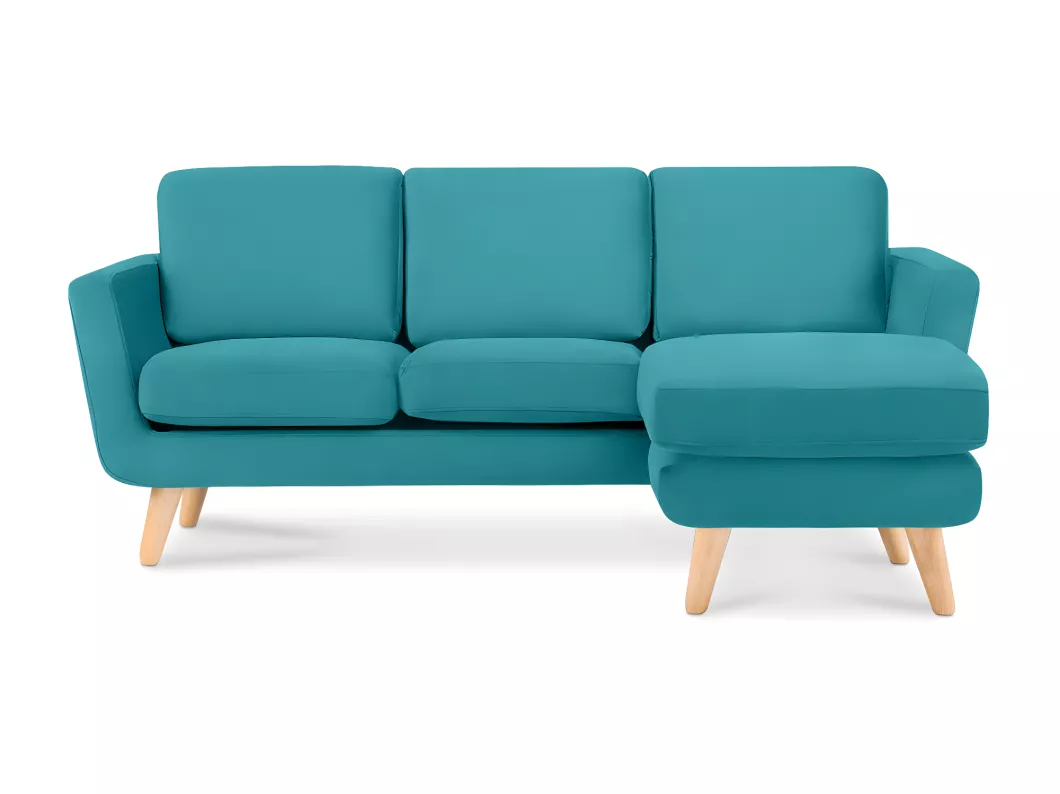 Kauf Unique Ecksofa 3/4 Sitzer - blau - TAGIO