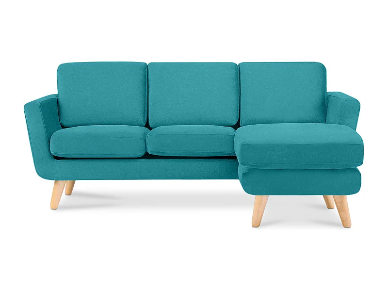 Ecksofa 3/4 Sitzer - blau - TAGIO