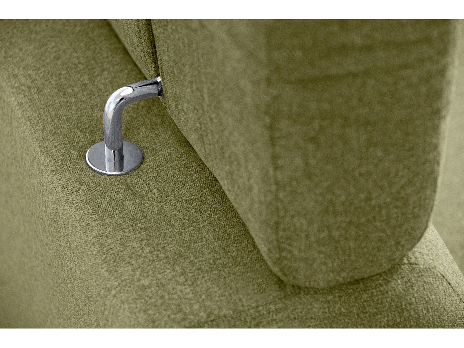 Ecksofa Modern - 4 Sitzer - bewegliche Kopfstütze - Grün - RENAR