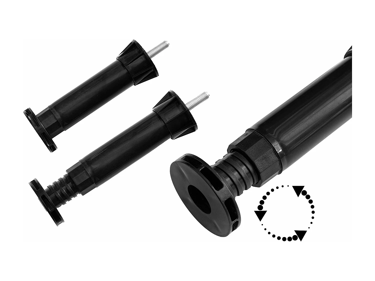 Loft Ecksofa links 4 Sitzer aus Leder und Mikrofaser - dunkelbraun - INVIA