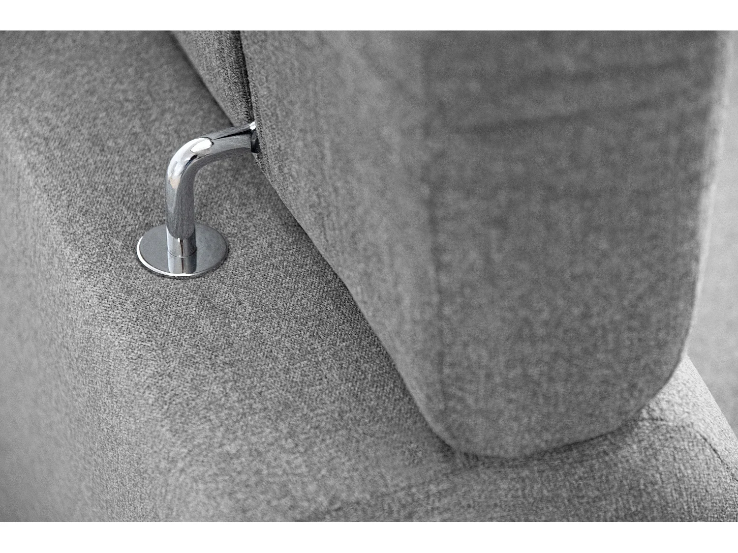 Ecksofa Modern - 4 Sitzer - bewegliche Kopfstütze - grau - RENAR