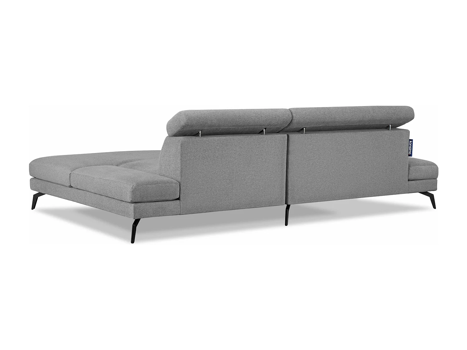 Ecksofa Modern - 4 Sitzer - bewegliche Kopfstütze - grau - RENAR