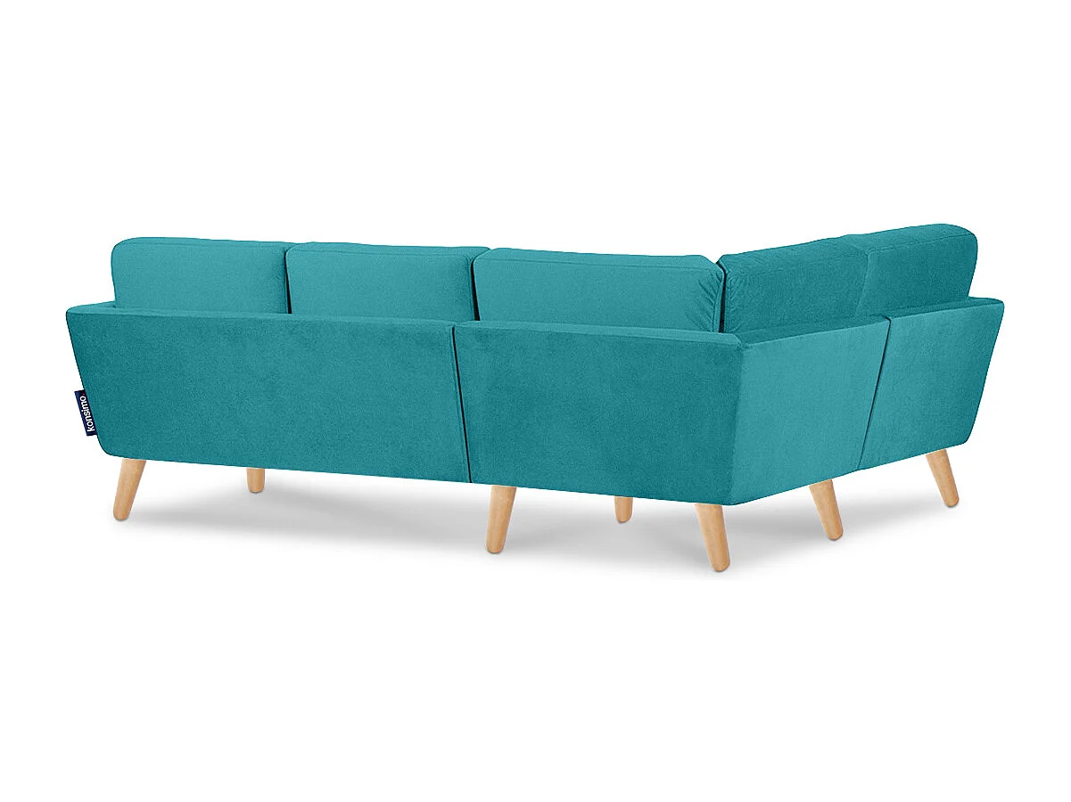 Ecksofa 3/4 Sitzer links - blau - TAGIO