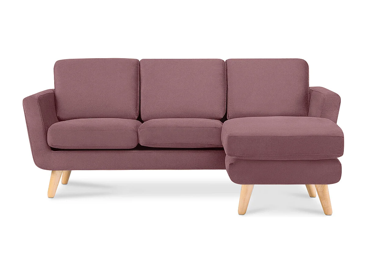 Ecksofa 3/4 Sitzer - rosa - TAGIO