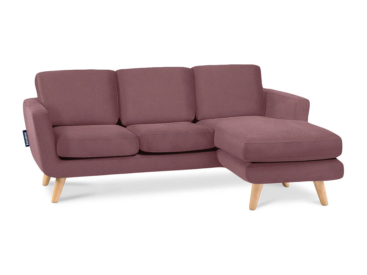 Ecksofa 3/4 Sitzer - rosa - TAGIO