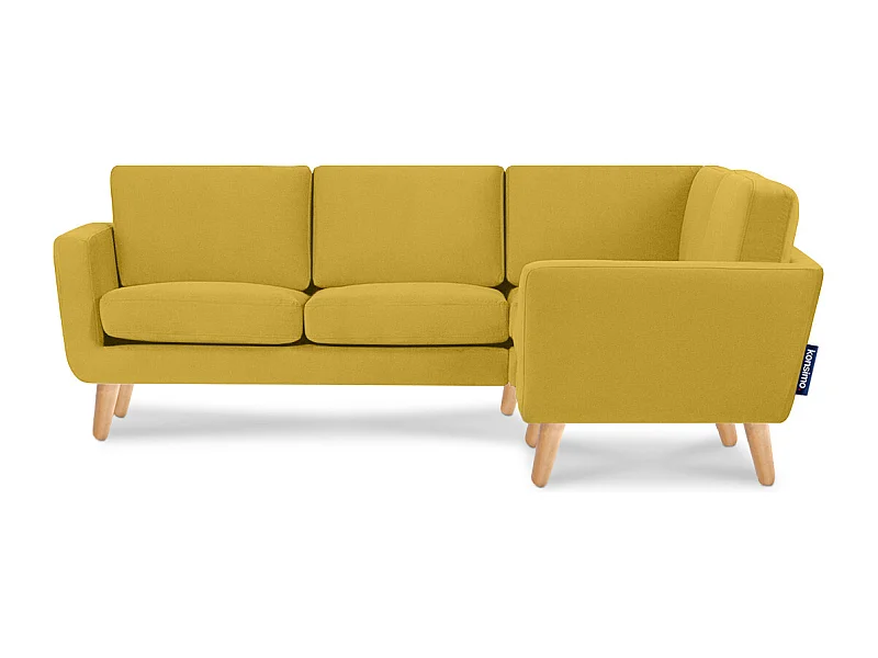 Ecksofa3/4 Sitzer rechts - Gelb - TAGIO