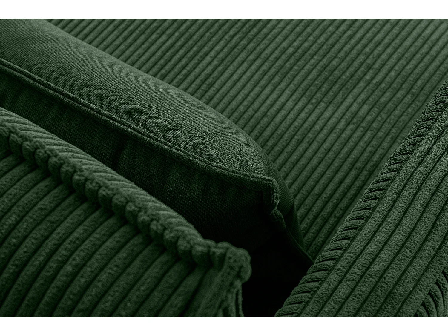 Loftsofa - Metallbeine - 2 Kissen inklusive - Velours - dunkelgrün - GANZO