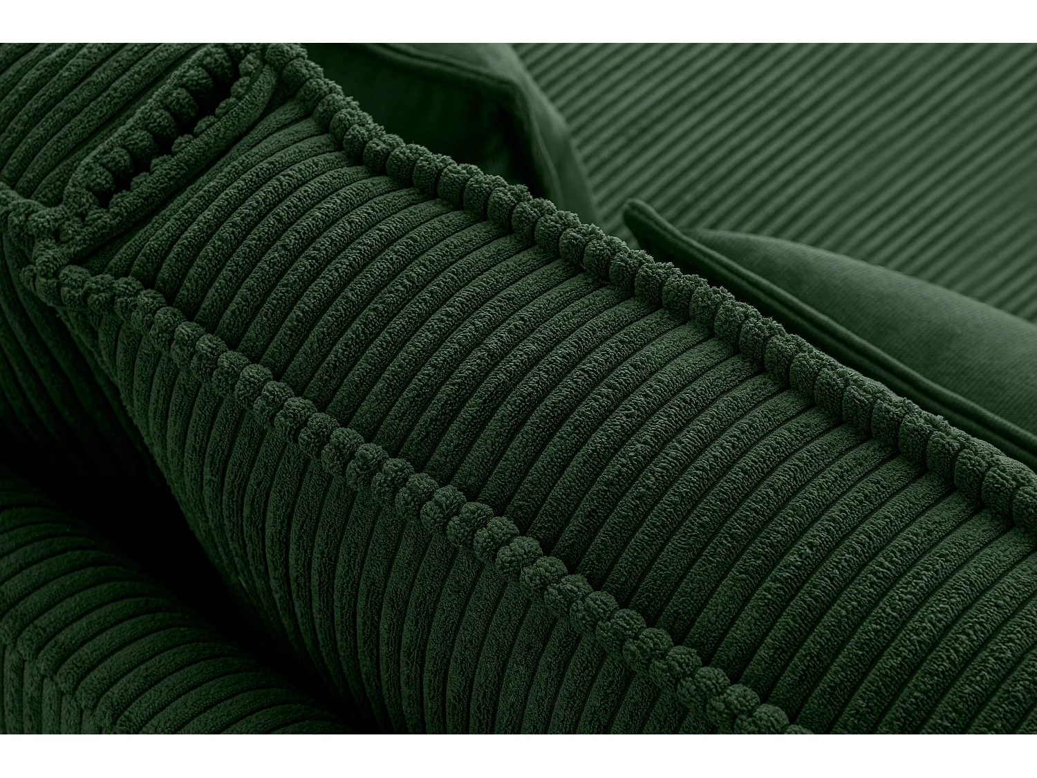 Loftsofa - Metallbeine - 2 Kissen inklusive - Velours - dunkelgrün - GANZO