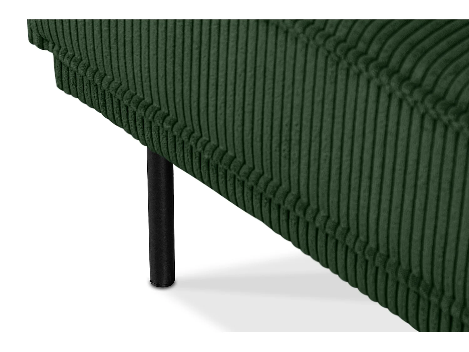 Loftsofa - Metallbeine - 2 Kissen inklusive - Velours - dunkelgrün - GANZO