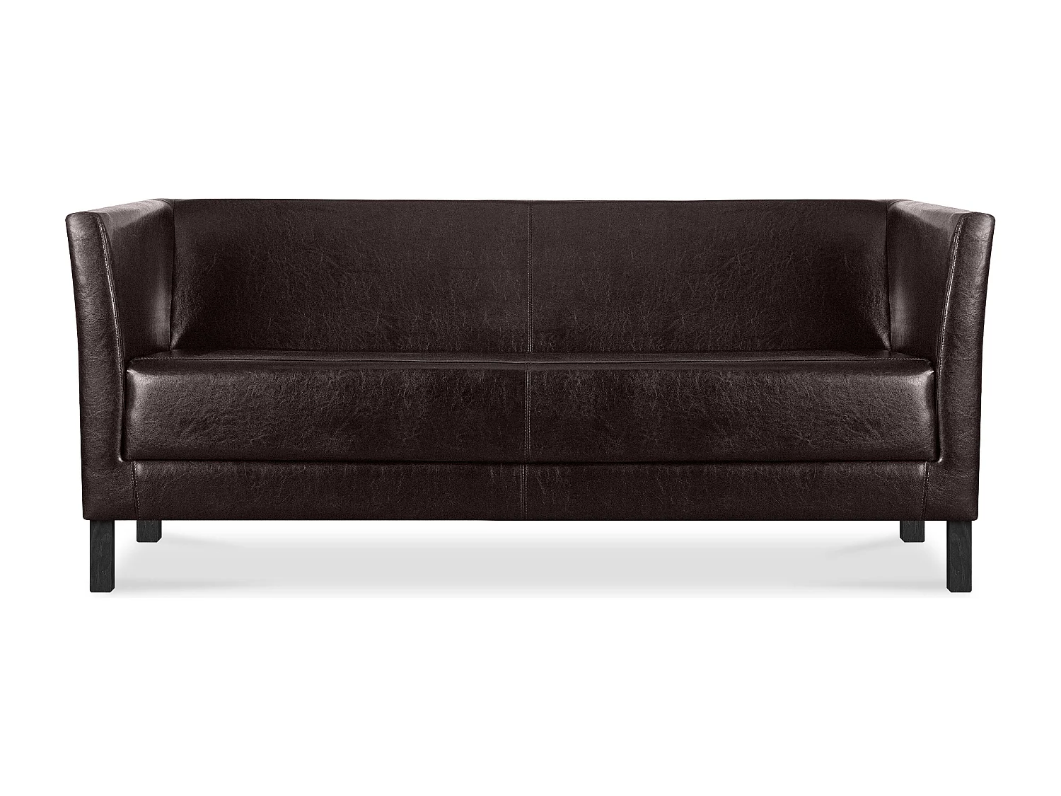 Modernes Sofa 3 Sitzer aus Kunstleder - dunkelbraun - ESPECTO