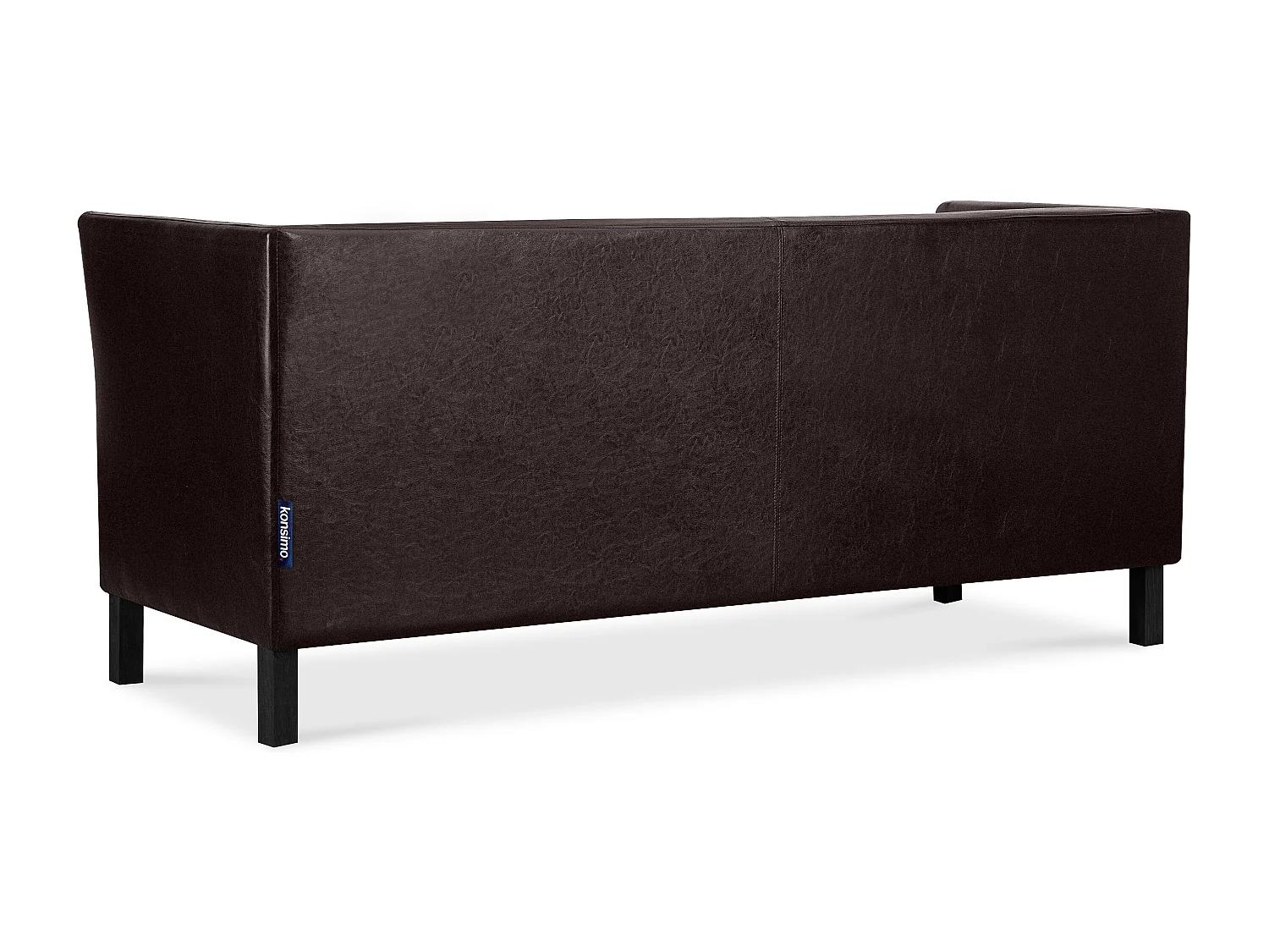 Modernes Sofa 3 Sitzer aus Kunstleder - dunkelbraun - ESPECTO