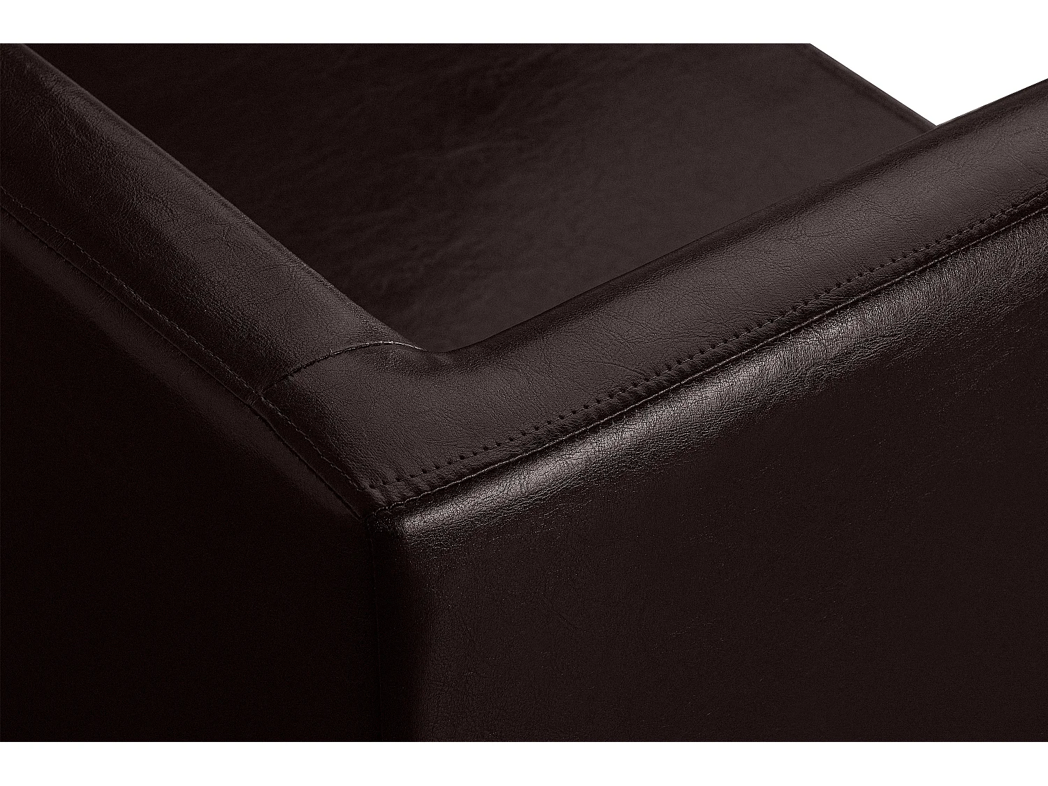 Modernes Sofa 3 Sitzer aus Kunstleder - dunkelbraun - ESPECTO